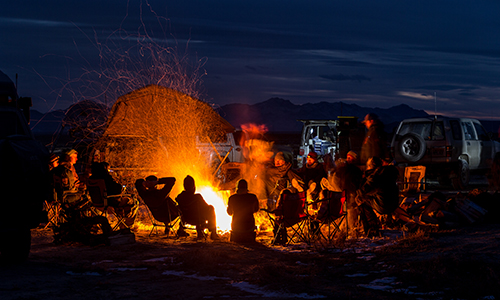 Freeze Your Tail Off, enjoying human warmth in the cold desert for winter solstice